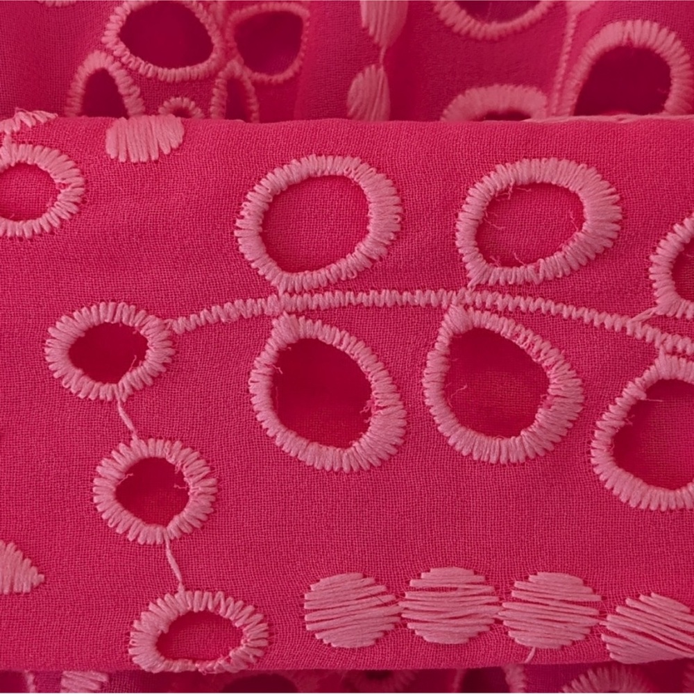 Lilly Pulitzer Amrita Pink Ruffled Maxi Dress with Puff Sleeves Size 2 - Picture 4 of 7